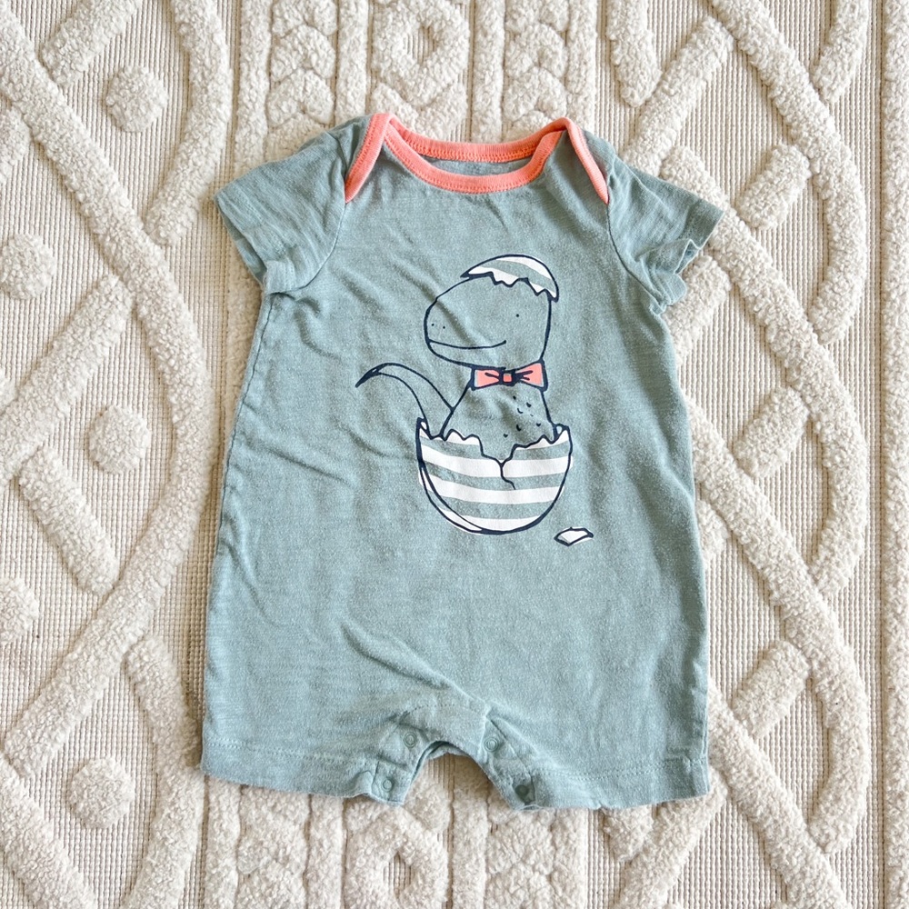 Baby Gap Dinosaur Onesie - Size 3-6M